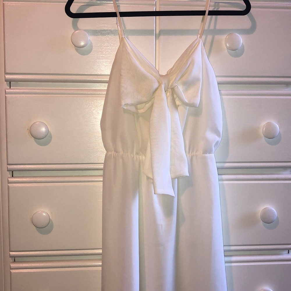 Cream Sundress with Bow Detail on Front